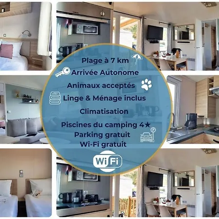 مكان تخييم Les Pins Dores- F125s - Clim- Animaux- 4 سان جان دي مونت